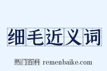 细毛近义词是什么意思的图片